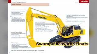 Excavatrice amphibie pour les marécages et l'eau
