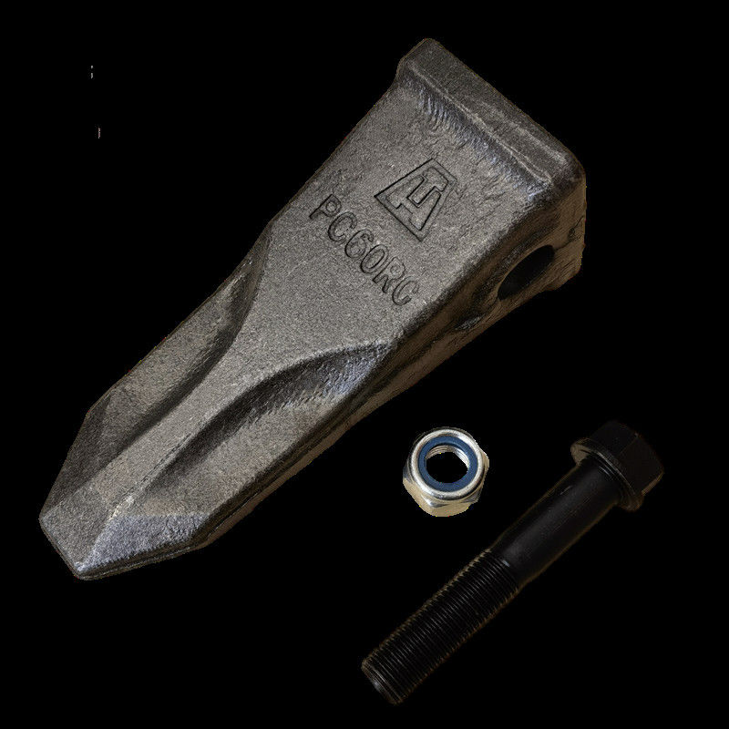 Forgeage des dents de seau de fer à boulons PC60 Dentes de roche pour seau de pelle