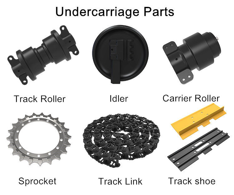 Pièces détachées de mini-pelles d50 pc20 pc200 pc400 pistes lourdes rouleaux bas à haut rouleau assy