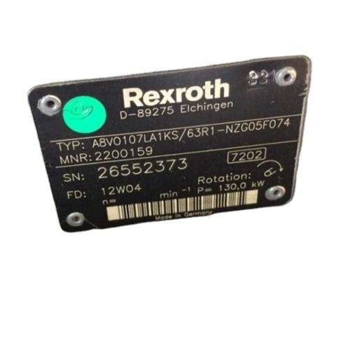 Pompes hydrauliques pour excavatrice DX 500 A8VO107LA1KS63R1-NZG05F074 Pompe à huile principale rotative de forage Série A8VO