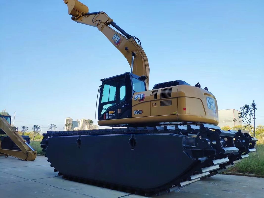 Cuctomisé Amphibie Buggy Swamp Excavator Pontoon flottant Q355b Personnalisé Pour l'excavateur Sy135