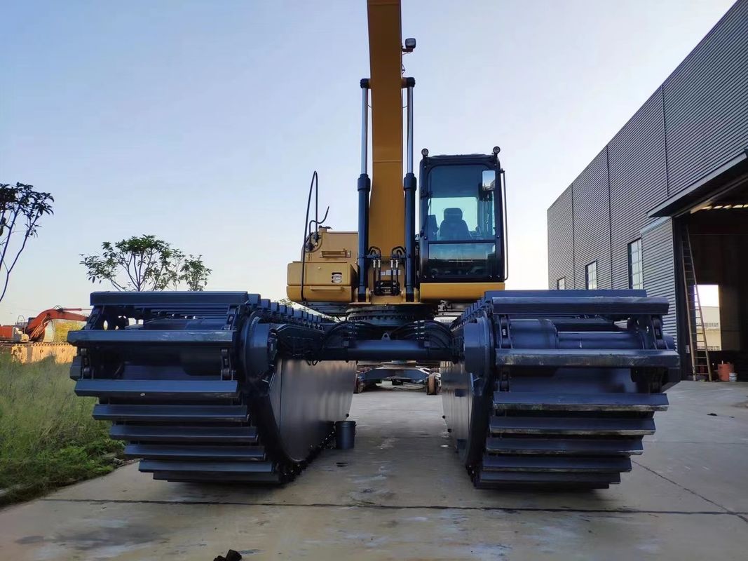 Cuctomisé Amphibie Buggy Swamp Excavator Pontoon flottant Q355b Personnalisé Pour l'excavateur Sy135