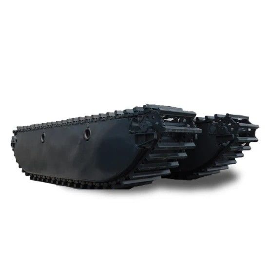 Pontoon personnalisé Q335B Q355B Pontoon d'excavation Pontoon flottant de marais Pontoon amphibie pour SANY SY135C