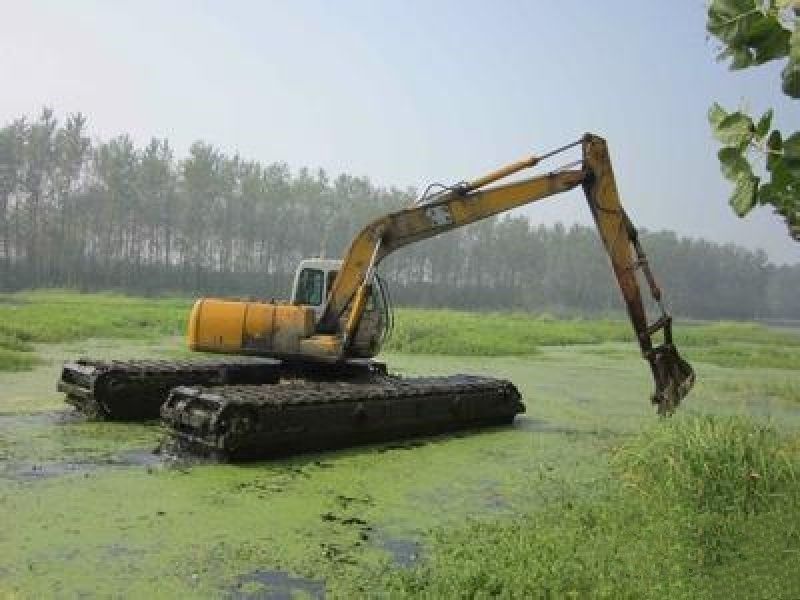 Pontoon personnalisé Q335B Q355B Pontoon d'excavation Pontoon flottant de marais Pontoon amphibie pour SANY SY135C
