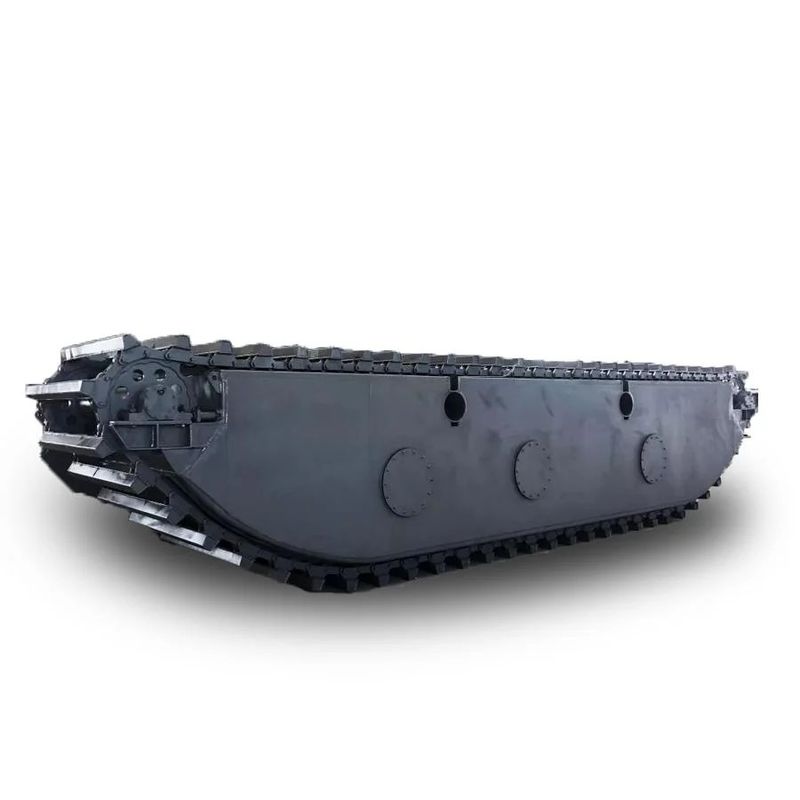 Excavateur amphibie flottant personnalisé Pontoon Q355B Chemin d'eau sous-vêtement utilisé pour l'excavateur