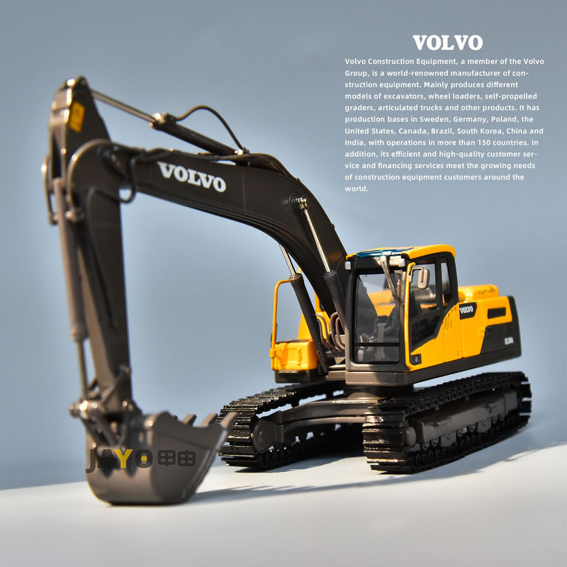 VOLVO Volvo EC220DL modèle d'excavateur en alliage original de simulation de véhicule d'ingénierie ornementation de l'excavateur