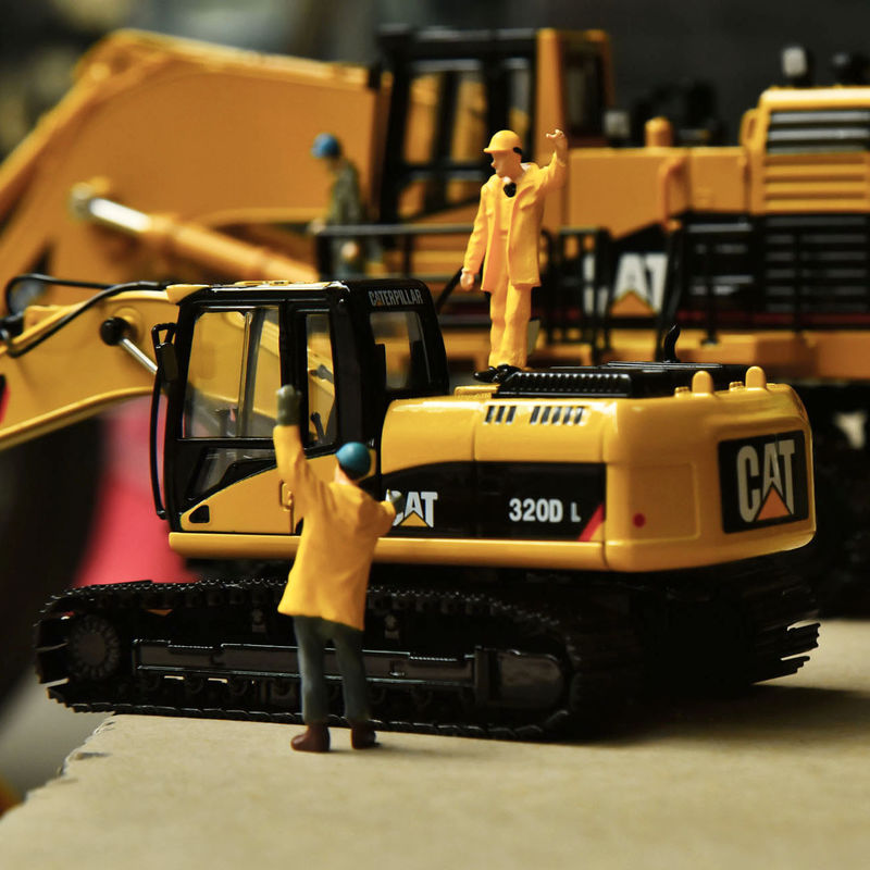 Carter CAT320DL excavateur modèle original simulation d'alliage ingénierie décoration de véhicule collection de pièces à main ornements