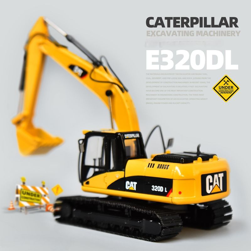 Carter CAT320DL excavateur modèle original simulation d'alliage ingénierie décoration de véhicule collection de pièces à main ornements
