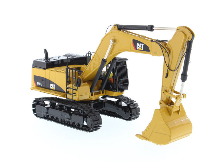 DM CAT 374D L Excavateur à échelle 1:50 Modèle de fonte en alliage avec composants réglables Jouet de collection