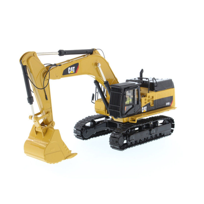 DM CAT 374D L Excavateur à échelle 1:50 Modèle de fonte en alliage avec composants réglables Jouet de collection
