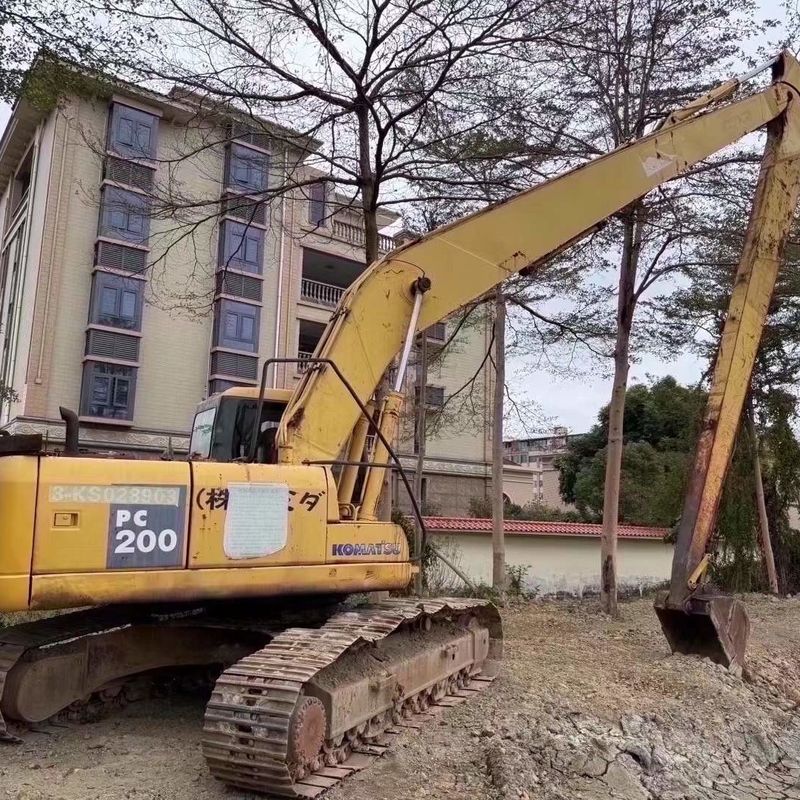 Excavatrice utilisée Komatsu PC200-7 puissante avec un bras de 18 m pour la construction lourde