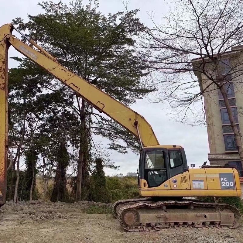 Excavatrice utilisée Komatsu PC200-7 puissante avec un bras de 18 m pour la construction lourde