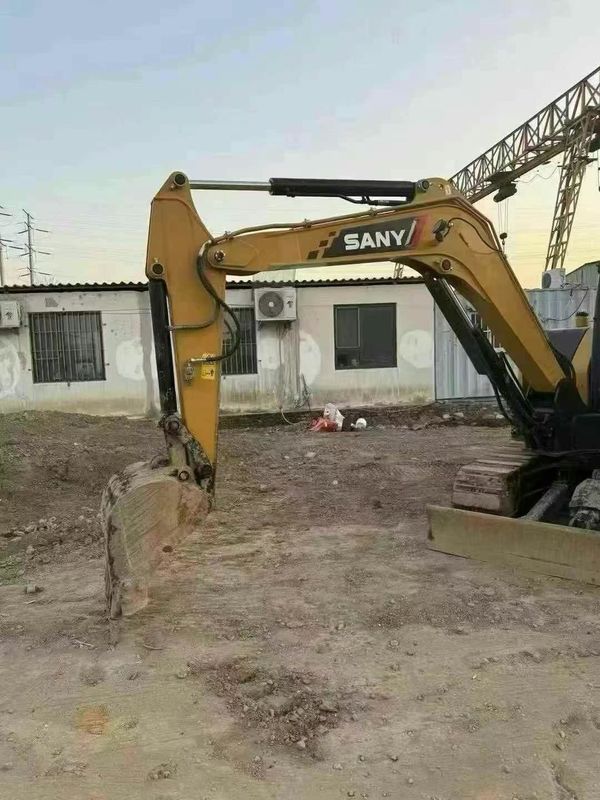 Utilisé 2023 SANY SY60 Mini Excavator 500 heures de travail Maintenance complète pour l'aménagement paysager