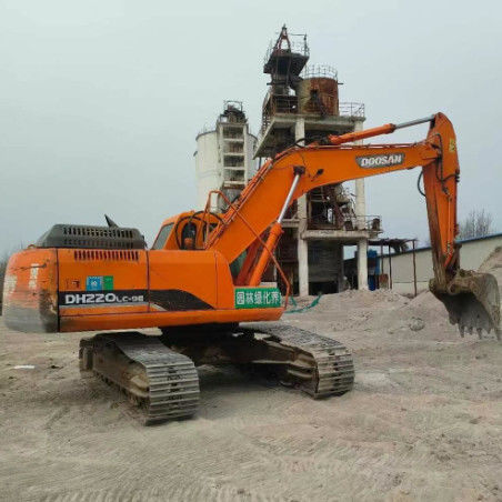 Qualité utilisée Doosan DH220-9E Excavateur de 22 tonnes Service complet Histoire de l'exploitation minière Construction
