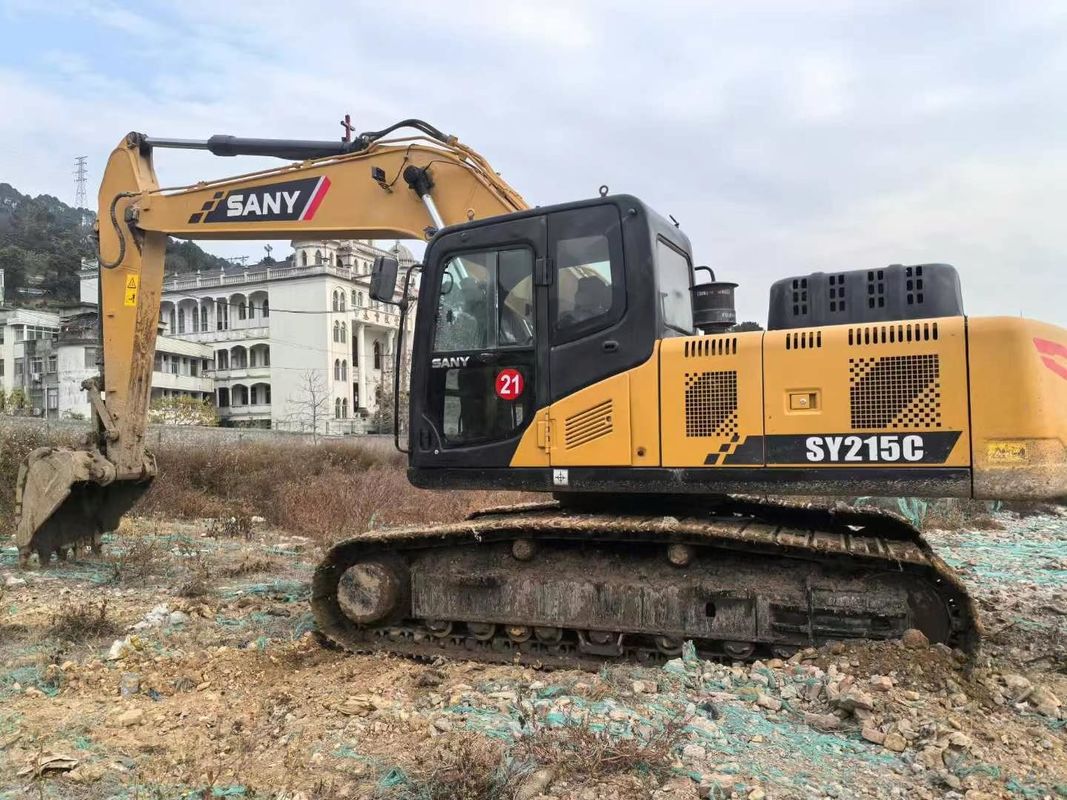 Utilisé 2019 SANY SY215-10 Excavateur 21Ton Capacité de service complet Historique de la construction