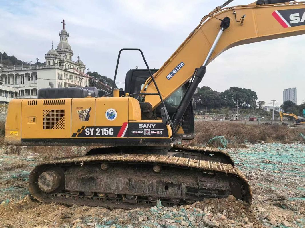 Utilisé 2019 SANY SY215-10 Excavateur 21Ton Capacité de service complet Historique de la construction
