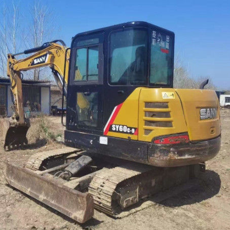 2020 SANY SY60C-9 6 tonnes Excavateur 3000 heures de maintenance CE ISO Pour l'utilité de paysage