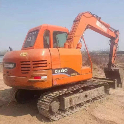 Excavateur mini Doosan DH80 d'occasion de capacité 8 tonnes CE ISO pour l'aménagement paysager