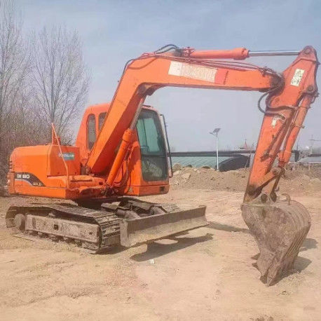 Excavateur mini Doosan DH80 d'occasion de capacité 8 tonnes CE ISO pour l'aménagement paysager