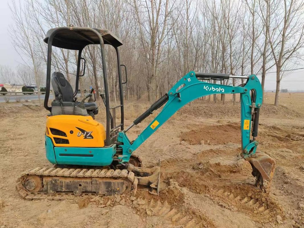 Excavateur mini Kubota U17 d'occasion de 1,7 tonne bien entretenu CE ISO pour l'aménagement paysager