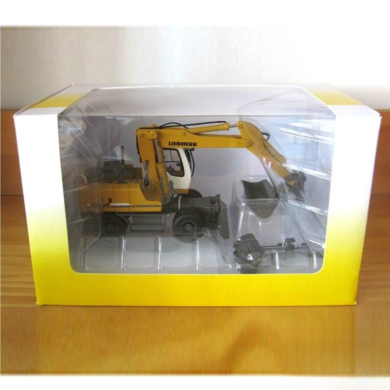 1/50 Liebherr A904C Excavateur à roues Modèle de métal coulé sous pression Collectible avec seau de prise 58004