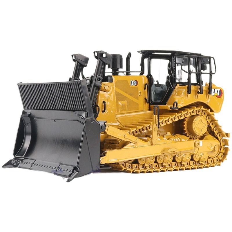 Bulldozers D8 Dozer lourds avec raccord de grattoir en alliage de fonte à l'échelle 1/50 Modèle 85758