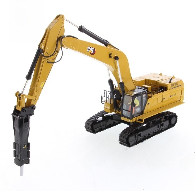 DM 1/50 Pelle hydraulique robuste avec marteau de démolition et pince, modèle de construction 85709