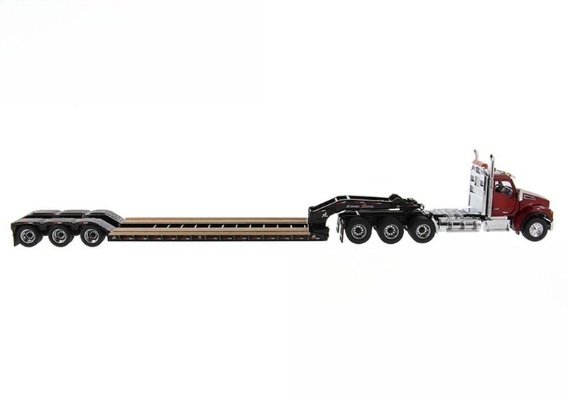 Camion de remorquage automatisé Kenworth T880S américain 1/50 modèle de transport DM71061 avec booster