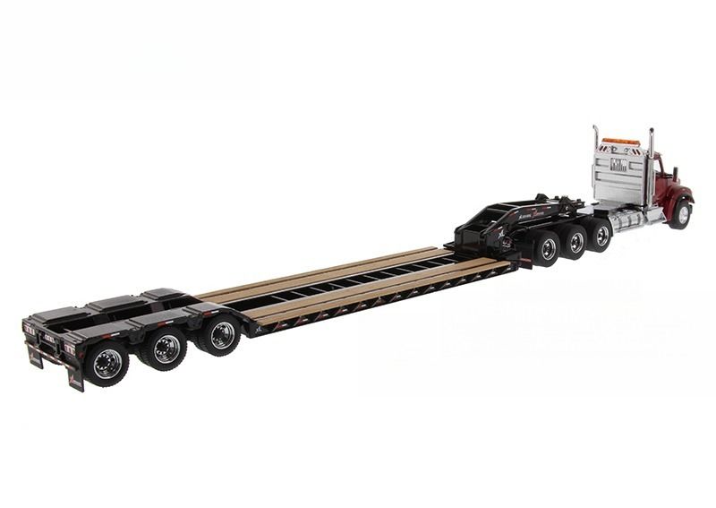 Camion de remorquage automatisé Kenworth T880S américain 1/50 modèle de transport DM71061 avec booster