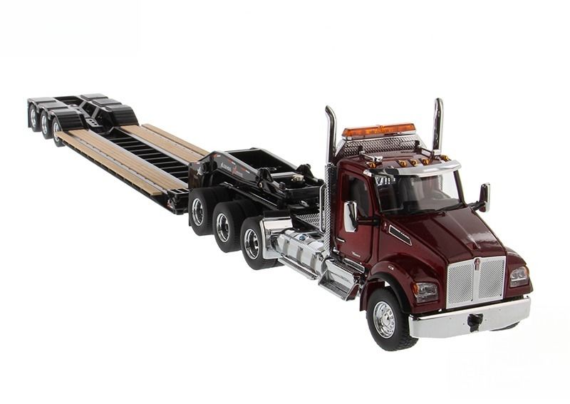 Camion de remorquage automatisé Kenworth T880S américain 1/50 modèle de transport DM71061 avec booster