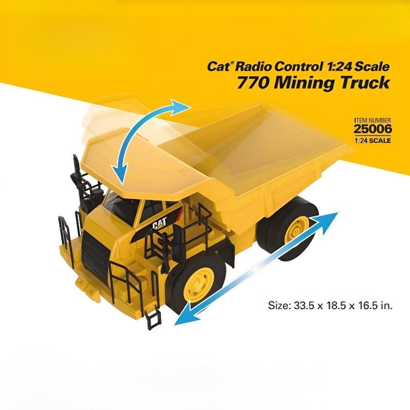 745 Camion benne électrique échelle 1:24 Télécommande Simulation Jouet pour enfants 25004