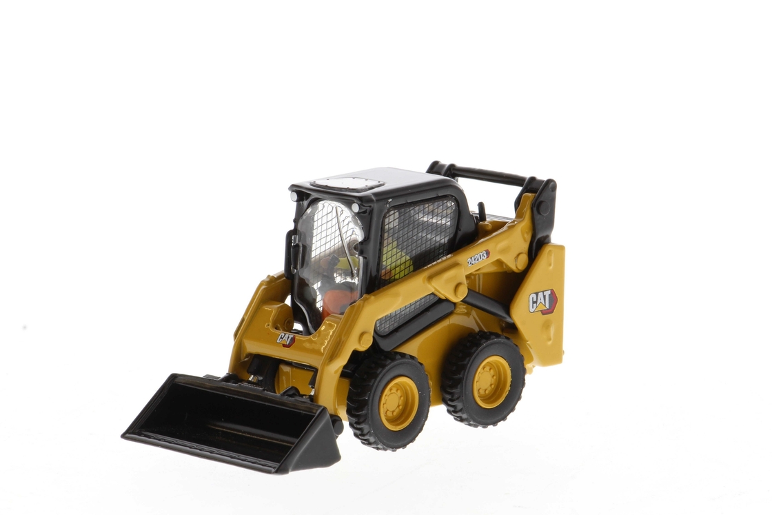 DM 1:50 CAT 242D3 Chargeuse sur pneus compacte Modèle réduit en alliage moulé sous pression 85676 Jouet de collection
