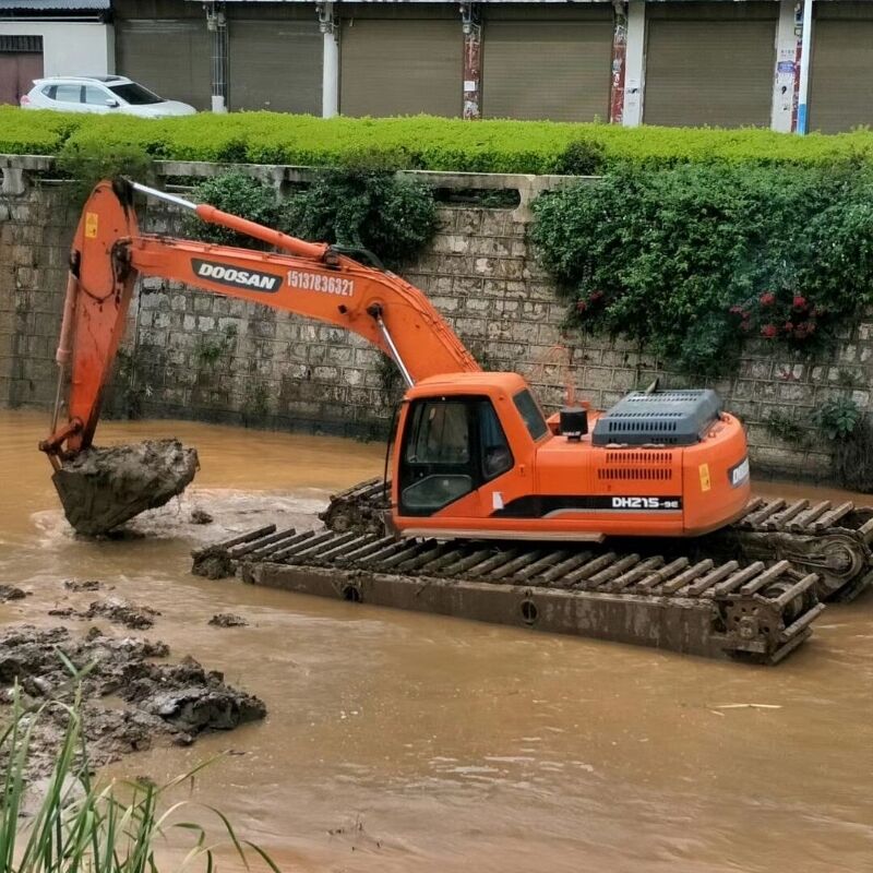 Transporteur de sous-vêtements flottants sur mesure pour les excavateurs amphibies