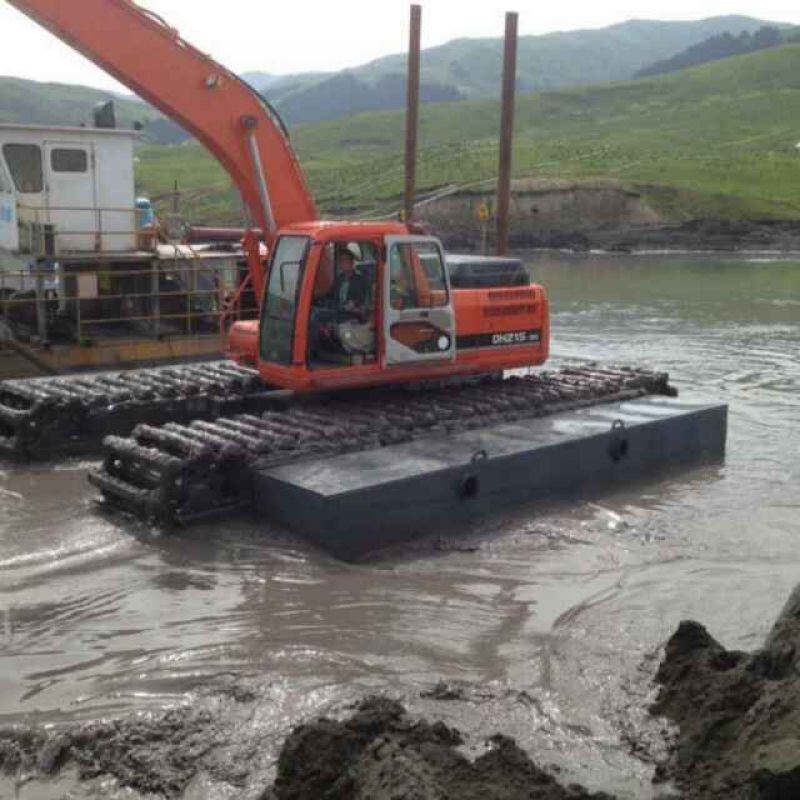 Ponton de chenille excavatrice amphibie sur mesure pour marécages, zones humides et marais, sous-châssis, divers modèles, fournisseur